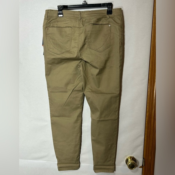 Indigo Poppy Belly Band Women's Maternity Pants in Khaki. Size L (12-14) - Picture 2 of 4